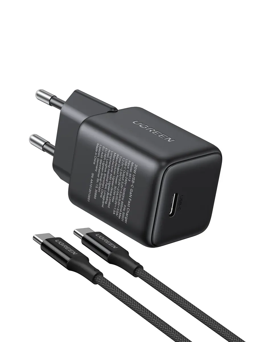 UGREEN X513 (65012) GaN 30W с кабелем 1м