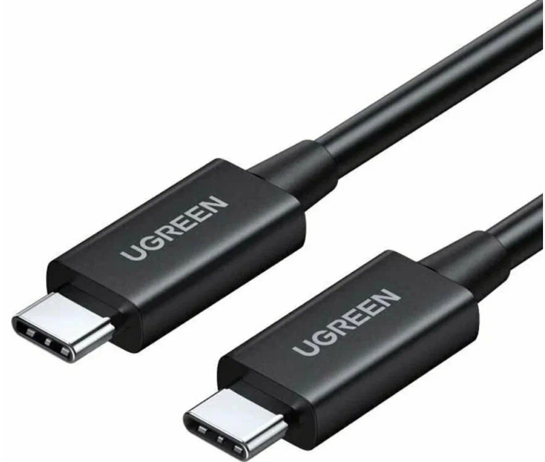 Кабель UGREEN US507 USB4 Gen3 Type C Male to Type C Male 5A 80см черный