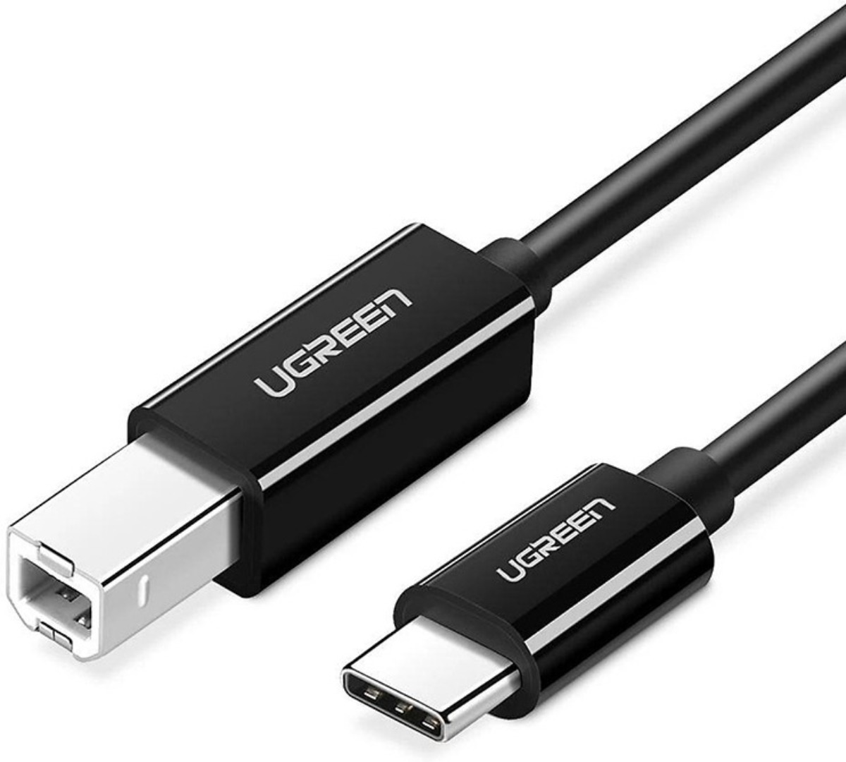 Кабель UGREEN US241 (80811) 1м черный USB-C 2.0 To USB-B 2.0 Print Cable для подключения принтера