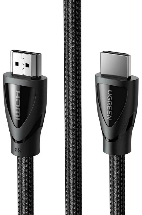Кабель UGREEN HD140 (80404) HDMI 2.1 Длина 3 м. Цвет: черный Male To Male Cable 8K Braided Cable.