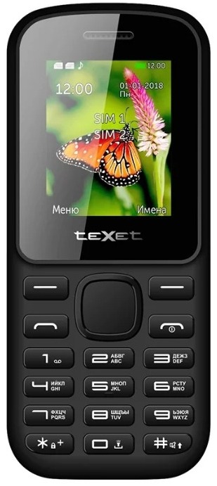 Мобильный телефон Texet TM-130 Black Red