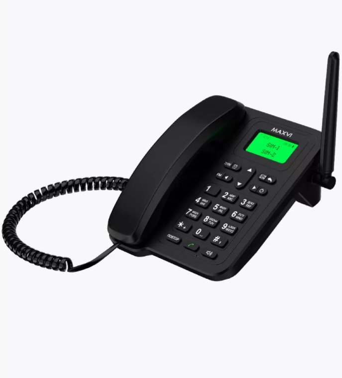 Стационарный GSM телефон Maxvi RT-01 black