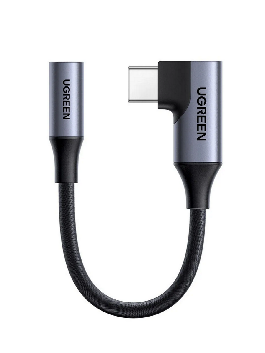 Кабель UGREEN CM991 (95589) 10см серый космос USB-C to 3.5mm Audio Adapter Cable