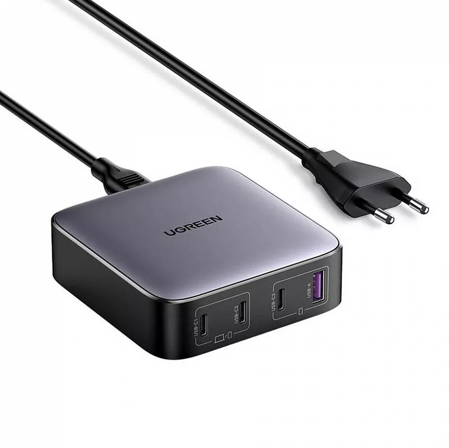 Зарядное устройство UGREEN CD328 (90928) 100W  Nexode 1*USB-A+3*USB-C Desktop Fast Charger серый