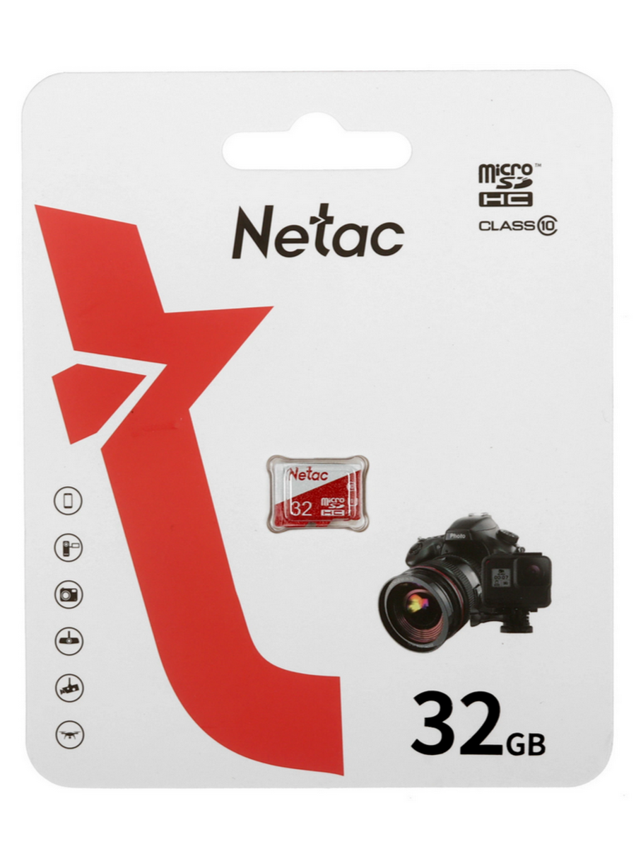 Карта памяти Netac 32GB NT02P500ECO-032G-S MicroSDXC ECO P500  U1 C10