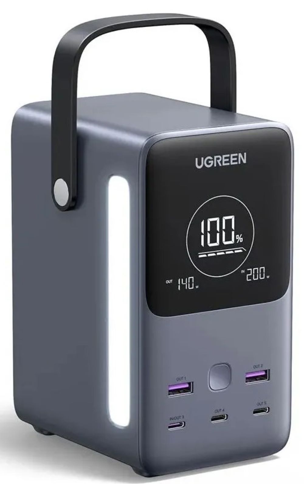 Внешний аккумулятор UGREEN PB770 (25286) 48000mAh 300W Fast Charging Power Bank серый