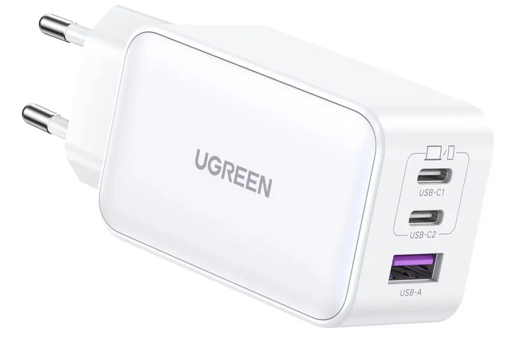 Зарядное устройство UGREEN CD244 (15334) 65W Nexode USB-A+2*USB-C GaN Tech Fast Charger White