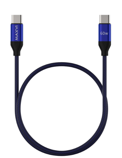 Кабель Maxvi MCw-60TT blue Type-C Type-C