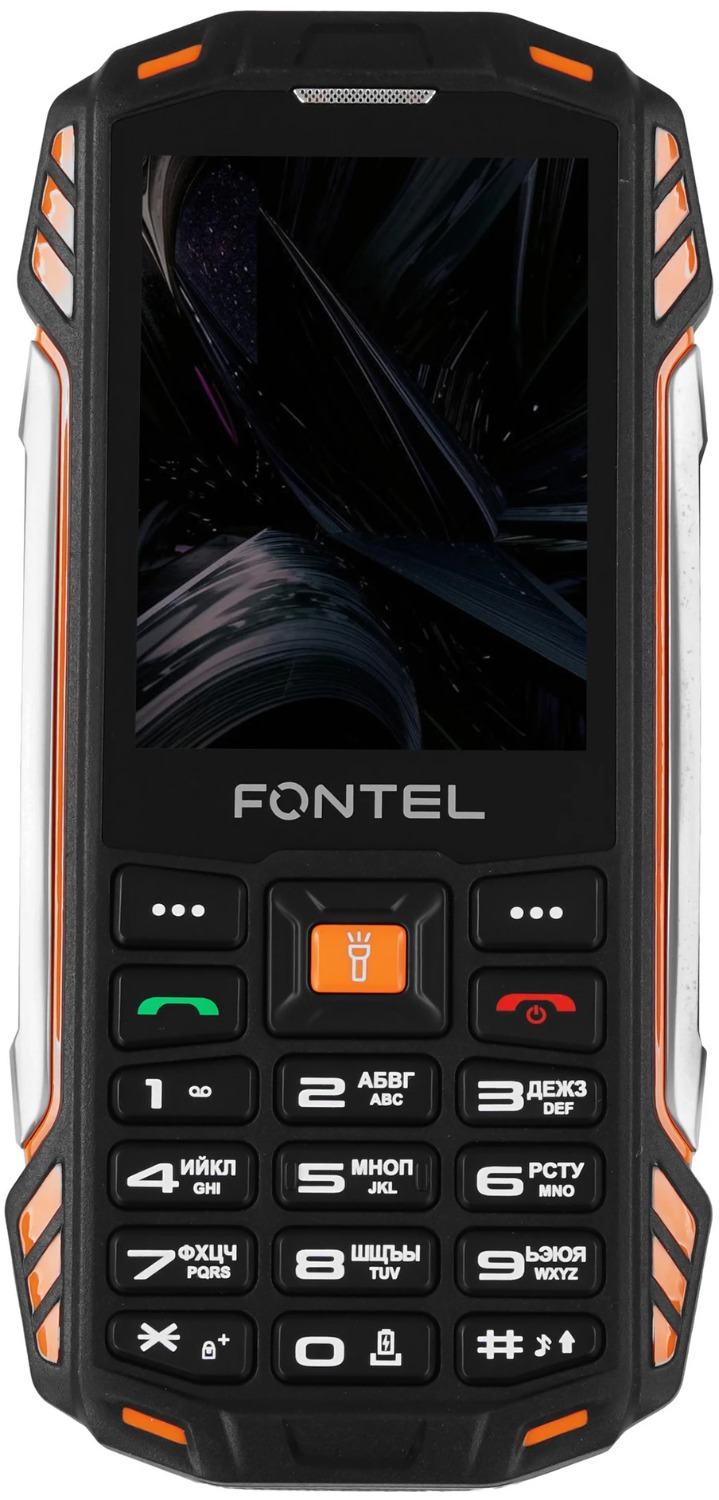 Мобильный телефон Fontel RP280, цвет черный-оранжевый