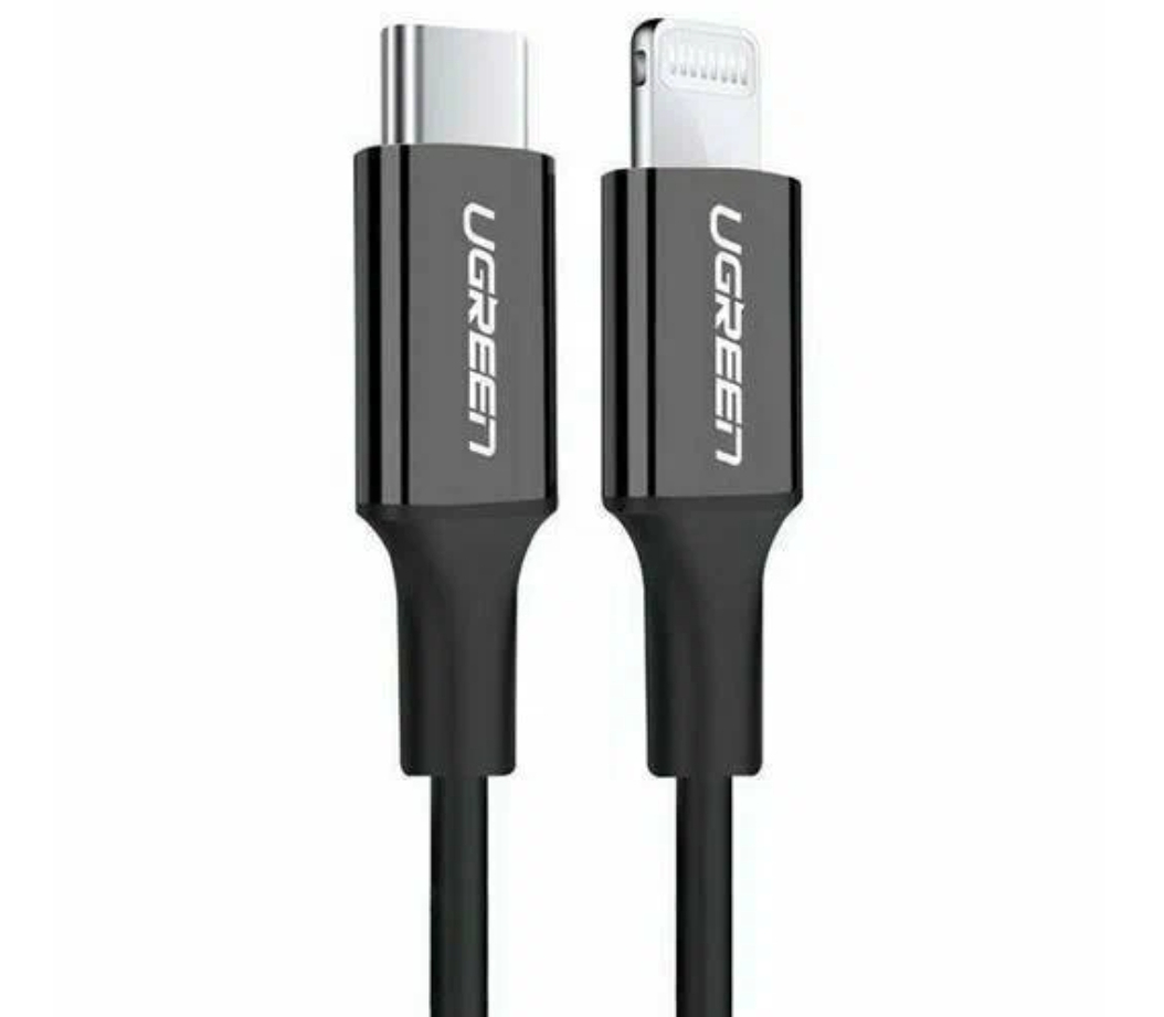 Кабель UGREEN US171 (60752) USB-C to Lightning Cable 2 м черный M/M Nickel Plating ABS Shell