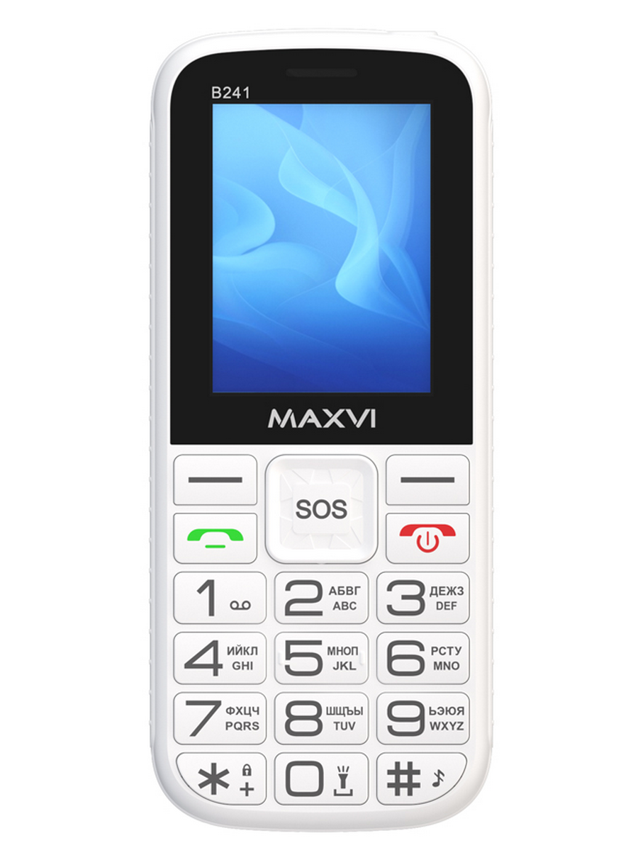 Мобильный телефон Maxvi B241 White