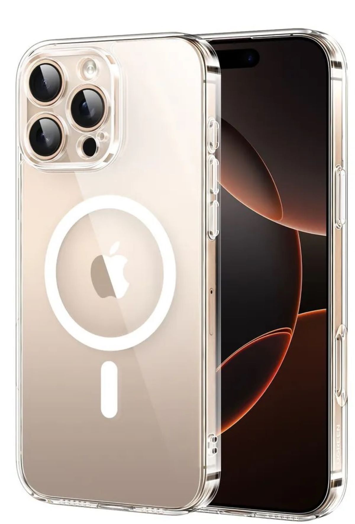Чехол UGREEN CA112 (45928) для iPhone 16 Pro Max Classy Clear Magnetic Protective Case прозрачный
