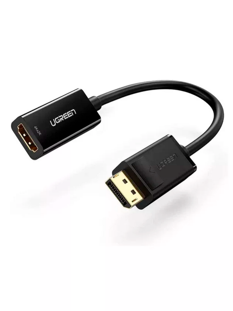 Конвертер UGREEN MM137 (70694) DP To HDMI Female Converter 4K*2K 60HZ. Длина: 25 см. Цвет: черный