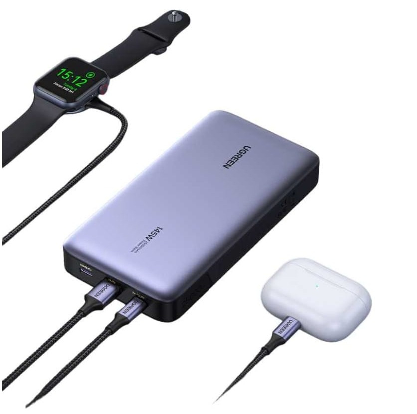 Внешний аккумулятор UGREEN PB205 (90597A) PD 145W Power Bank 25000mAh. Цвет: серый