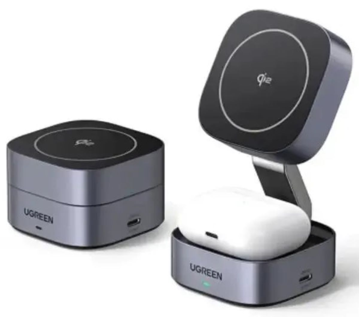 Беспроводное зарядное устройство UGREEN W702 (35316) 2-in-1 Magnetic Wireless 15w для iOS dev