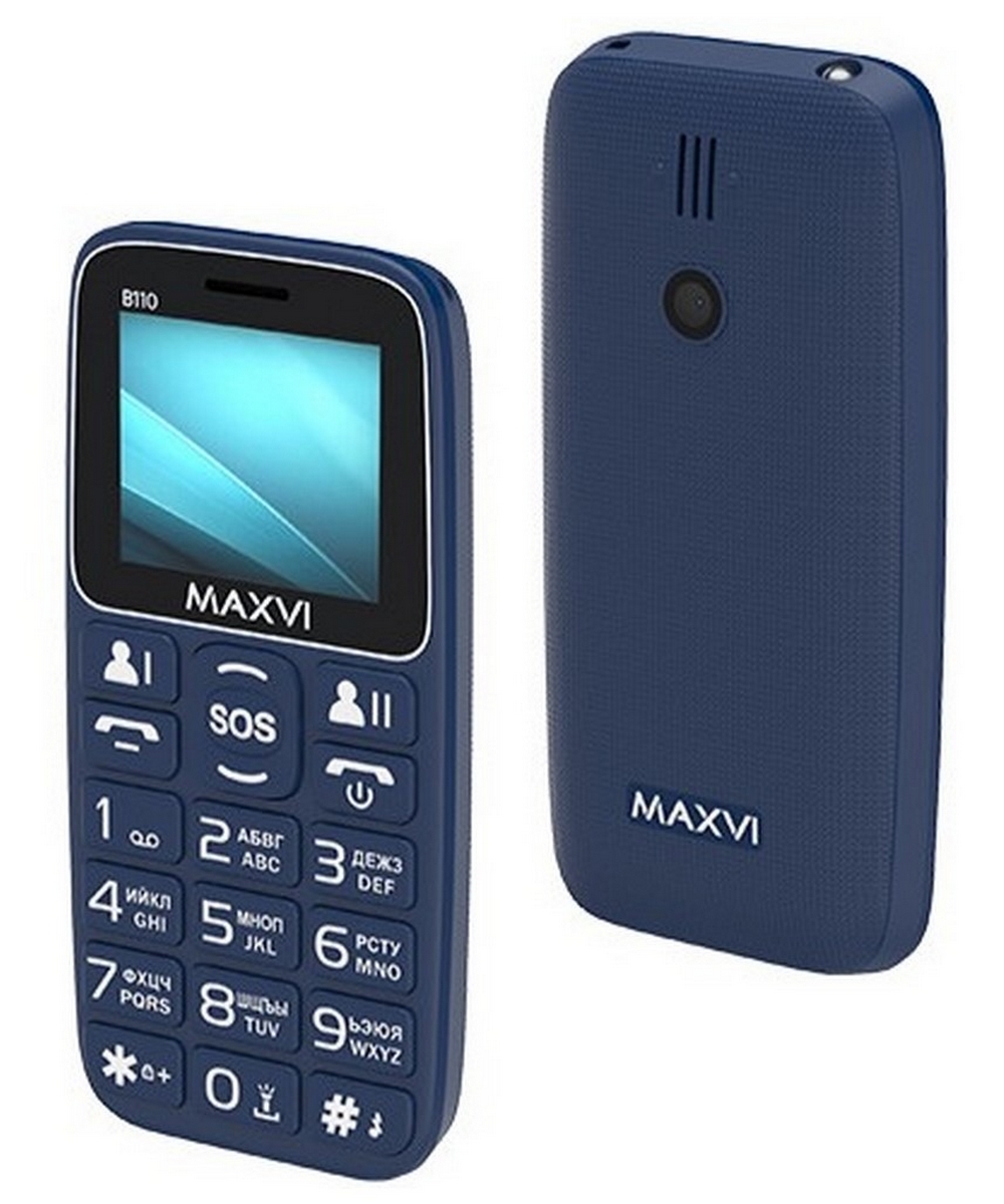 Мобильный телефон Maxvi B110ds Blue