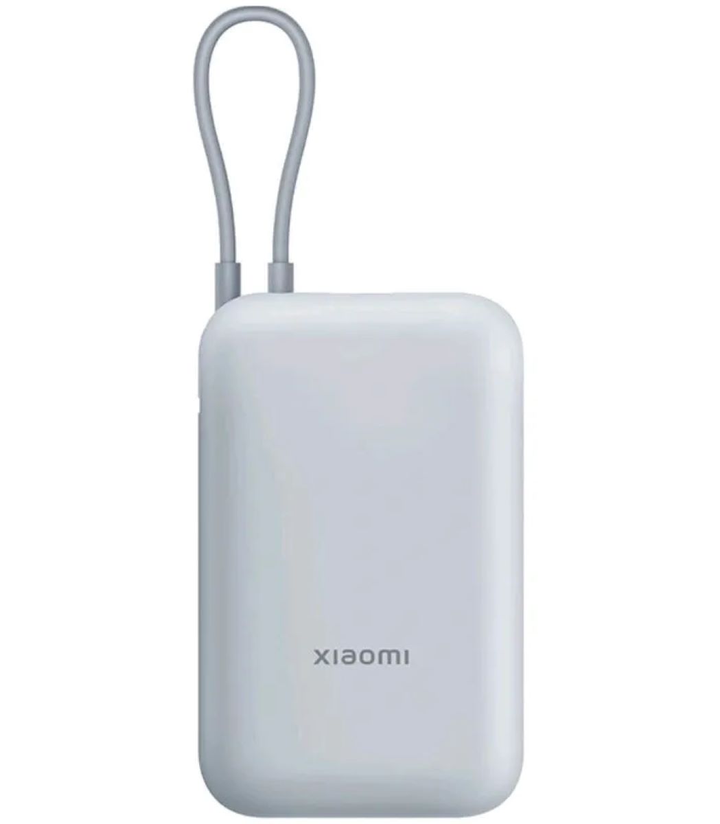 Внешний аккумулятор Xiaomi Power Bank 10000mAh (Integrated Cable) Ice Blue RU