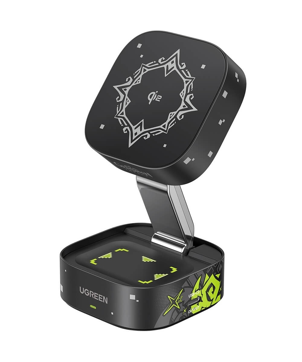 Беспроводное зарядное устройство UGREEN W702 (35316GI) 2-in-1 Magnetic Wireless 15w Genshin Impact