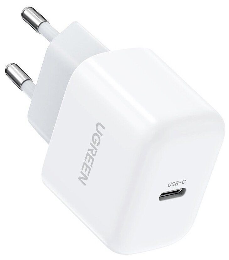 Зарядное устройство UGREEN CD241 (10220) 20W белый , Mini USB-C PD Fast Charger