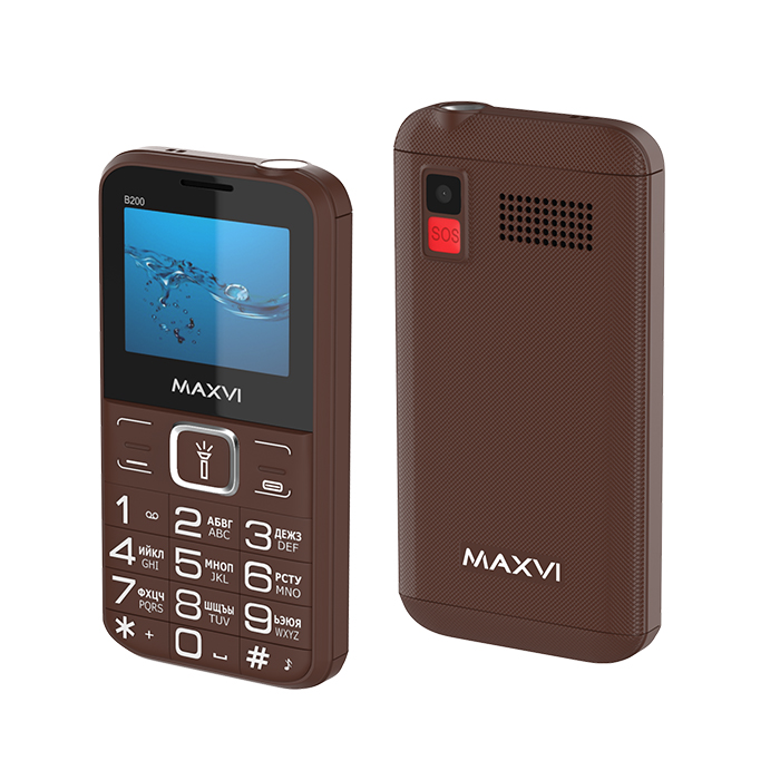 Мобильный телефон Maxvi B200 Brown