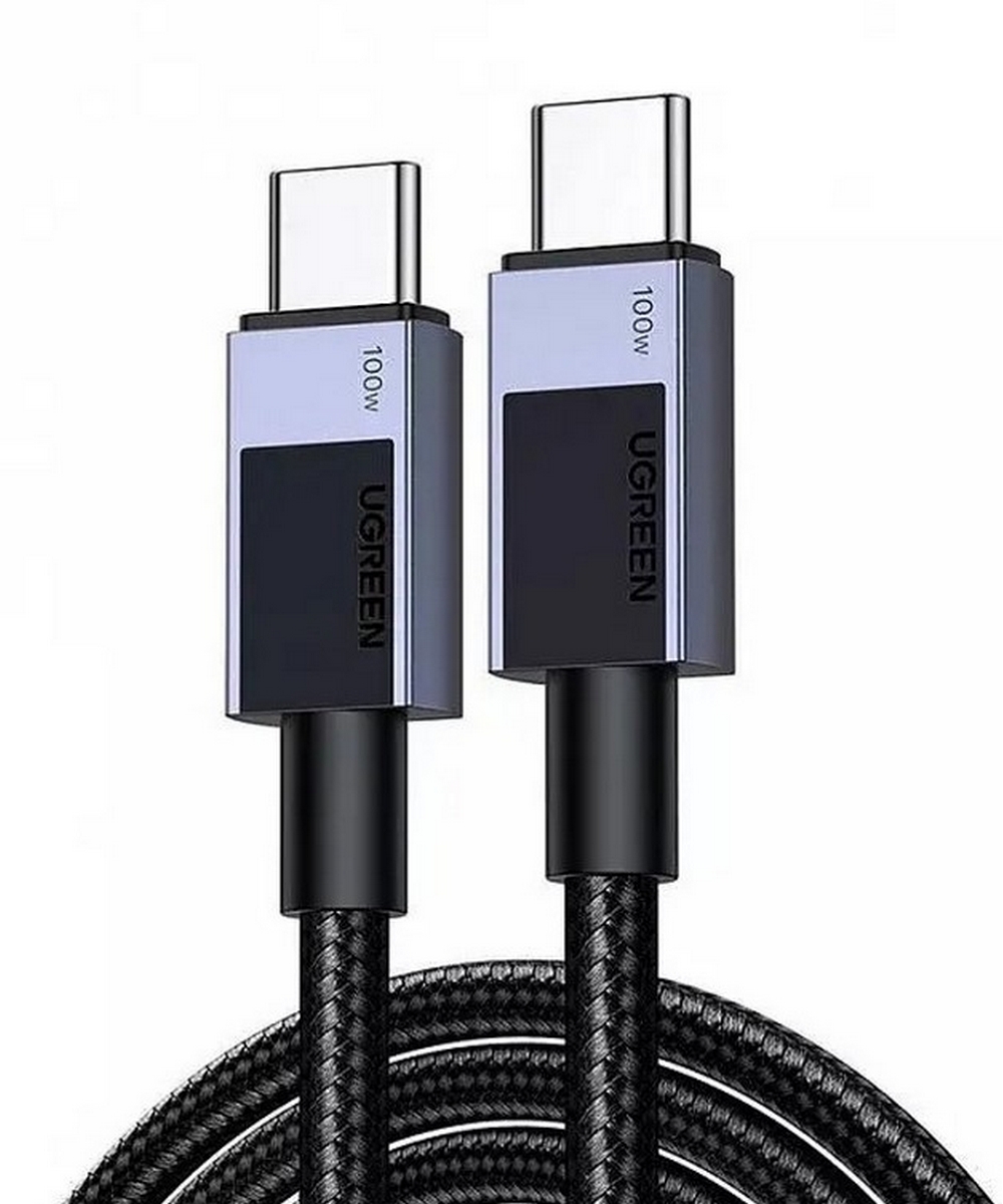 Кабель UGREEN L512 (45063) 1м черный/серый USB-C 2.0 to USB-C 2.0 PD Fast Charging 5A Cable