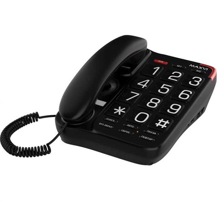 Проводной телефон Maxvi CB-01 black