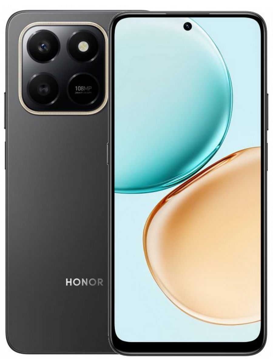 Смартфон Honor X7d 6/128Gb Вельветовый черный RU