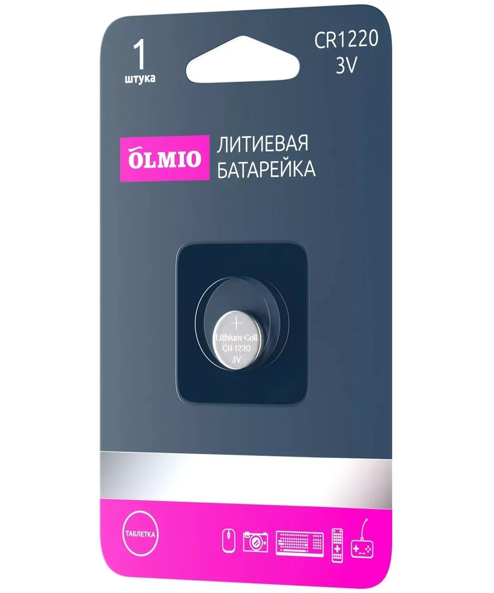 Батарейка Olmio CR1220 01 (Li-ion) 1шт