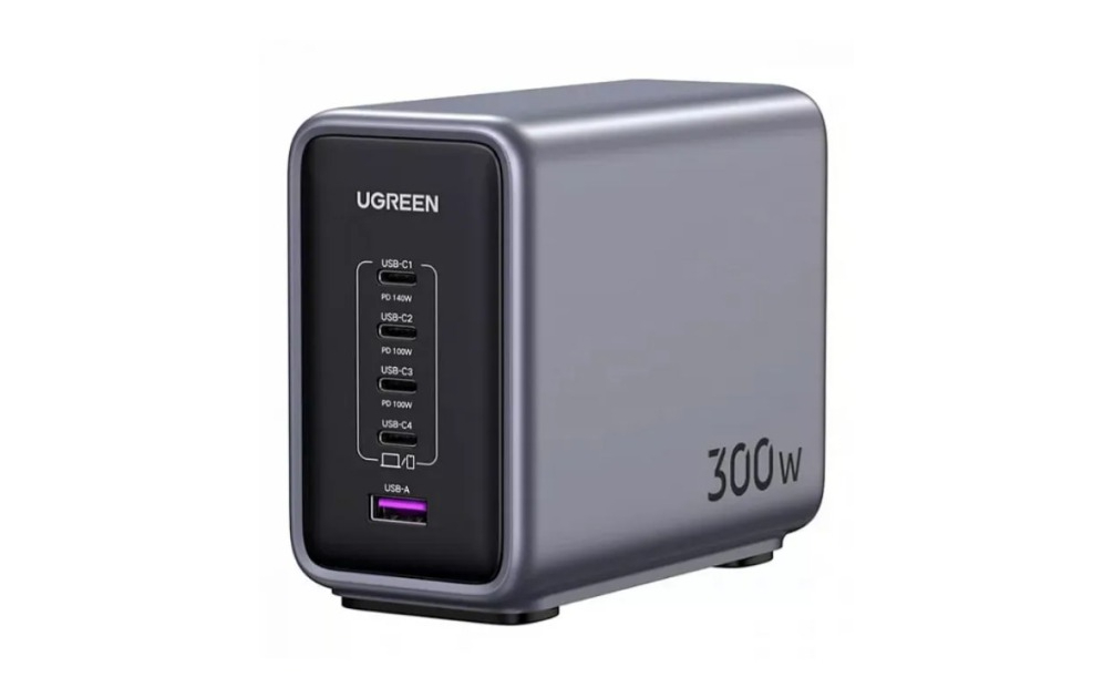 Зарядное устройство UGREEN CD333 (90903B) 300W Nexode 5-Port PD GaN Fast Desktop Charger EU серый