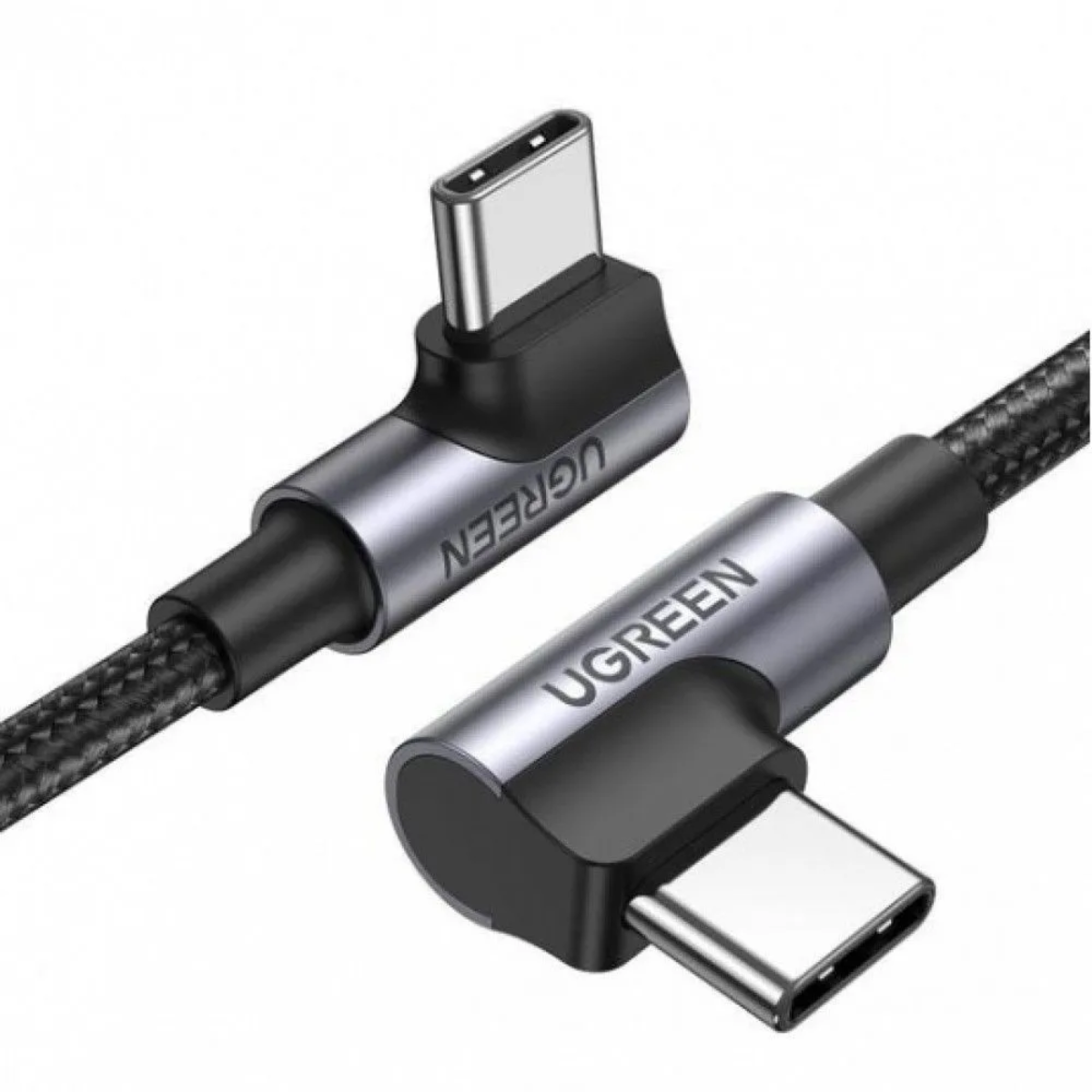 Кабель UGREEN US323 (70531) 2 м черный Right Angle USB-C to USB-C