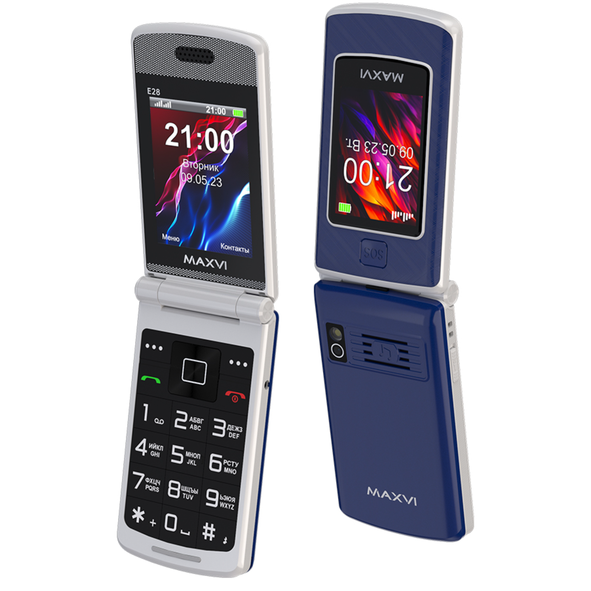 Мобильный телефон Maxvi E28 Blue