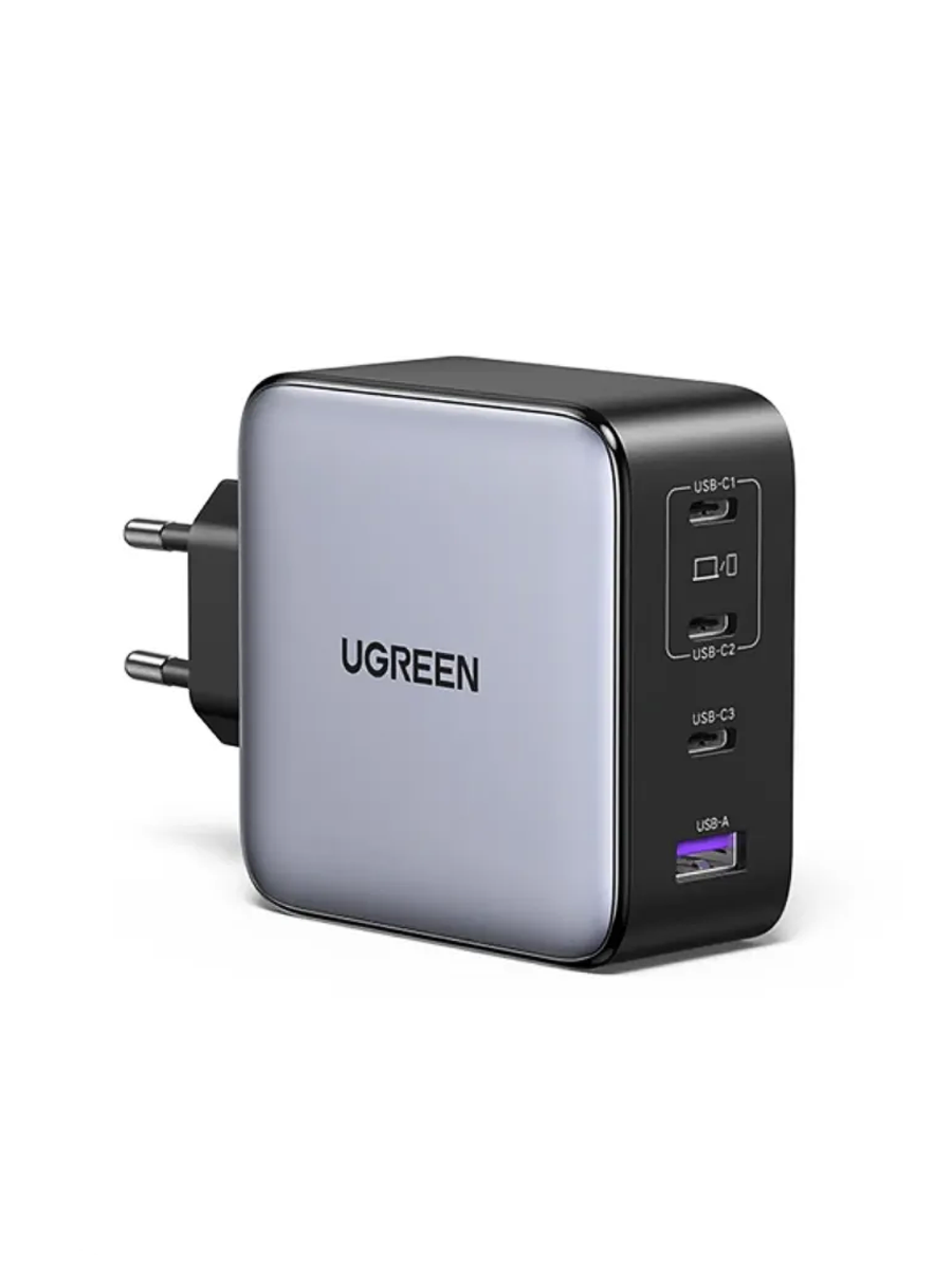 Зарядное устройство UGREEN X764 200W серый с кабелем 1м Nexode Pro USB-A+3*USB-C GaN Tech Fast Charg