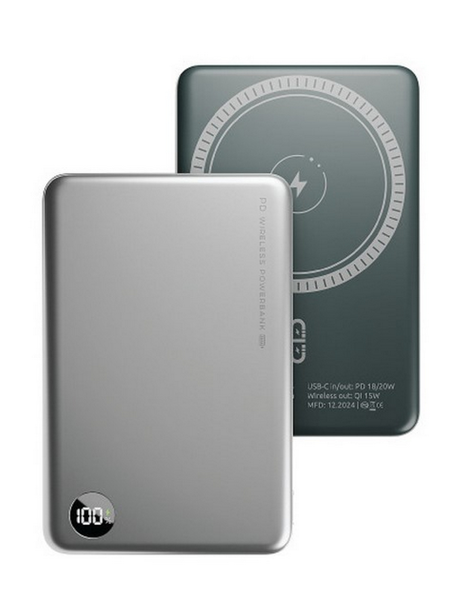 Внешний АКБ OLMIO QM-16 044475 Mag-Go 10000mAh, 20W PowerDelivery, 15W wireless, серебристый