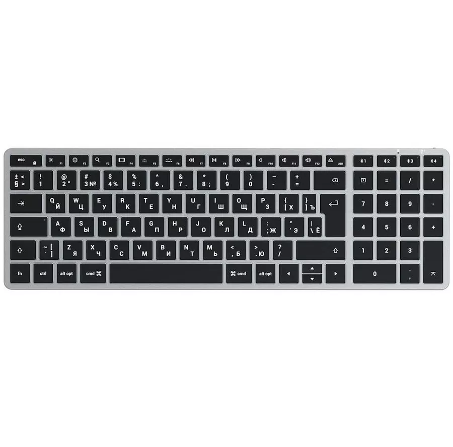 Клавиатура Satechi Slim X2 Серый космос Bluetooth Keyboard-RU Русская раскладка