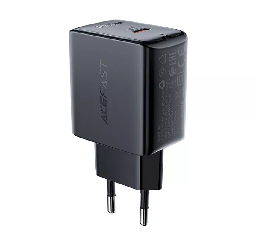 СЗУ ACEFAST A1 PD20W черный single USB-C charger (RU)