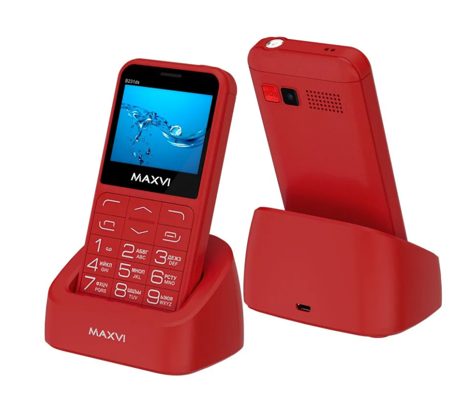Мобильный телефон Maxvi B231ds Red