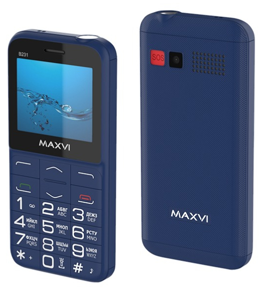 Мобильный телефон Maxvi B231 Blue
