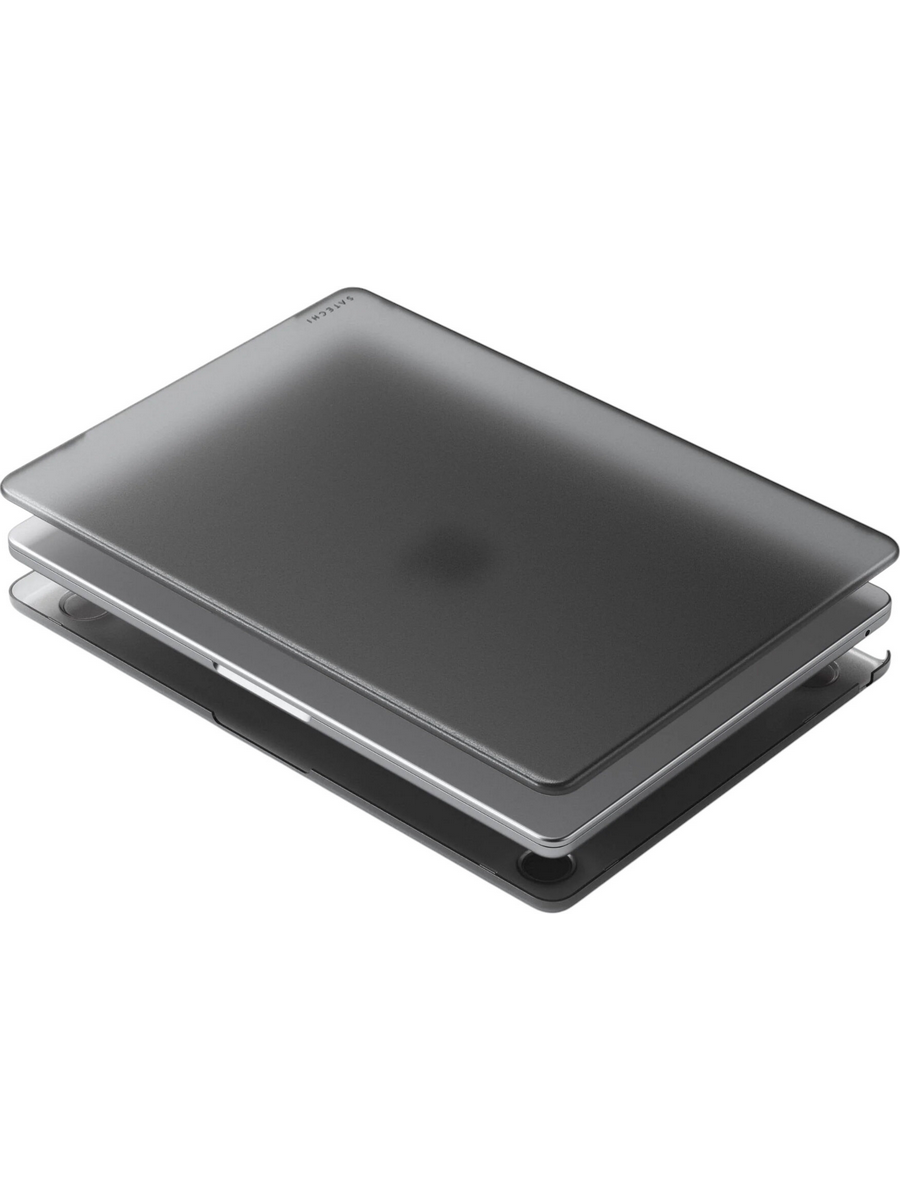 Чехол-накладка Satechi ST-MBAM2DR для Macbook Air M2 Eco Hardshell Case темный-прозрачный