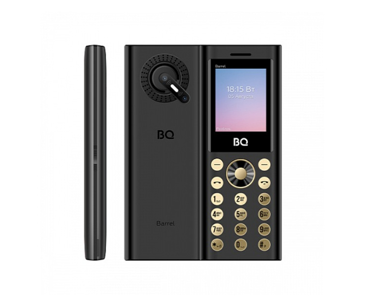 Мобильный телефон BQ 1858 Barrel Black+Silver