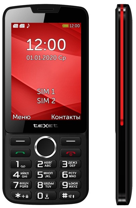Мобильный телефон Texet TM-308 Black Red
