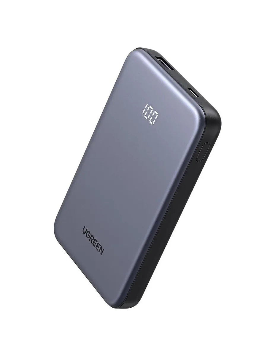 Внешний аккумулятор UGREEN PB507 (75131B) 10000mAh 20W серый космос Two-Way