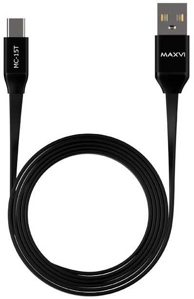 Кабель Maxvi MC-15T black USB-Type C