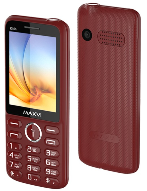 Мобильный телефон Maxvi K15n Wine Red