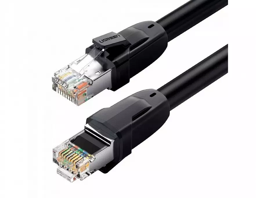 Кабель UGREEN NW121 (70172) 5м черный Cat8 CLASS I S/FTP Round Ethernet Cable