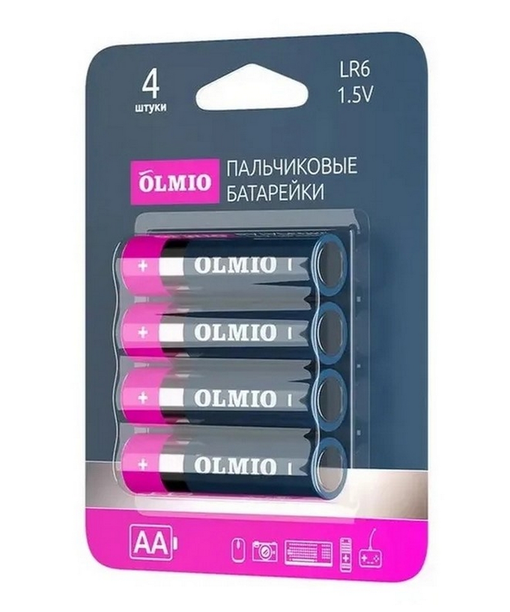 Батарейка Olmio AA/LR06 04 (щелочные) 4шт