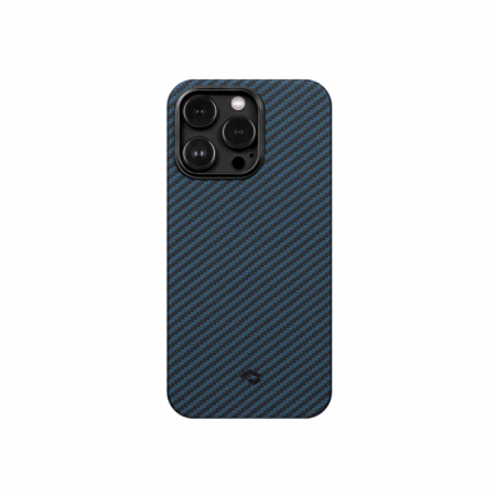 Чехол Pitaka KI1408P для iPhone 14 Pro черно-синий, MagEZ Case 3 (6.1"), кевлар (арамид)