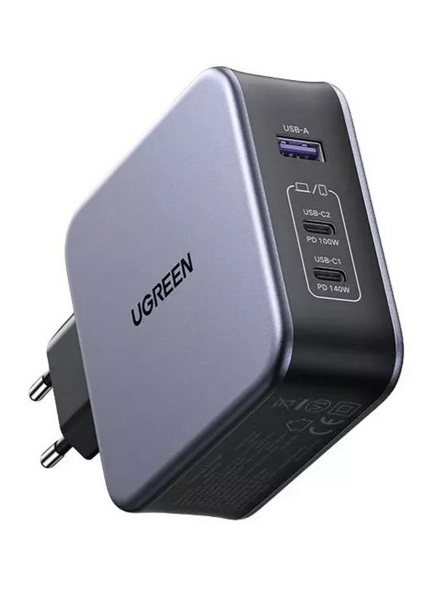 Зарядное устройство UGREEN CD289 (90549) 140W Nexode USB-A+2*USB-C GaN Fast Charger с кабелем 1.5м