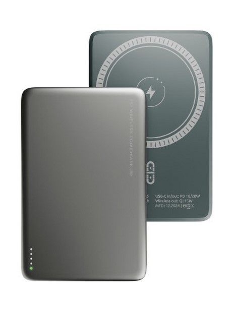 Внешний АКБ OLMIO QM-15 044472 Mag-Go 5000mAh, 20W PowerDelivery, 15W wireless, серый