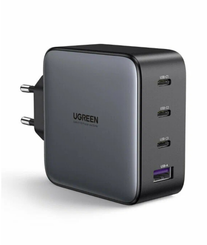 Зарядное устройство UGREEN CD226 (40747) 100W Grey Nexode USB-A+3xUSB-C GaN Tech Fast Charger