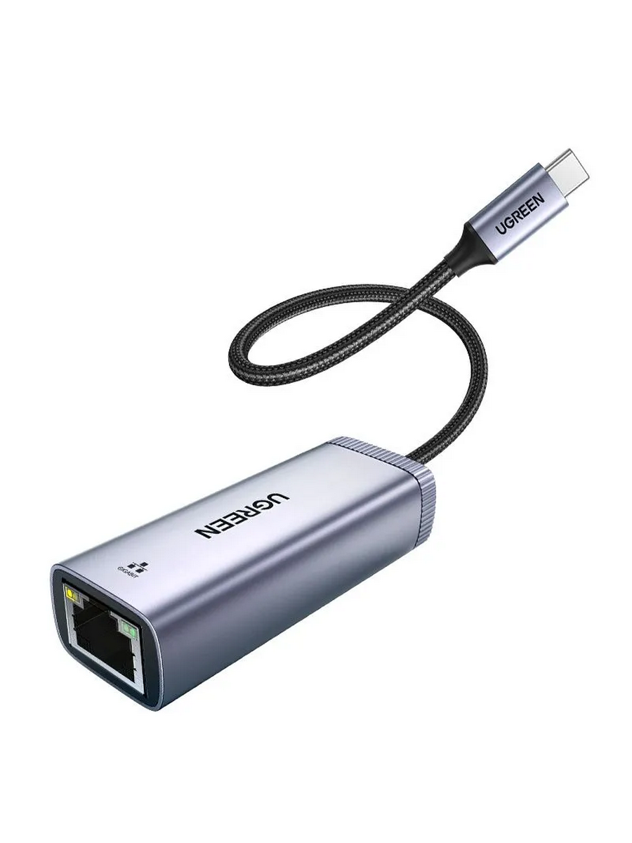 Адаптер UGREEN CM483 (40322) USB-C Gigabit Ethernet Adapter. Цвет: серый